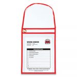 1-Pocket Shop Ticket Holder w/Strap and Red Stitching, 75-Sheet, 9 x 12, 15/Box