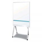 Mobile Partition Board LG, 38 3/10" x 70 4/5", White, Aluminum Frame