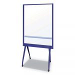 Mobile Partition Board NB, 38 3/10" x 70 4/5", White, Aluminum Frame