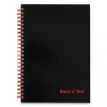 Hardcover Twinwire Notebooks, 1 Subject, Wide/Legal Rule, Black/Red Cover, 9.88 x 7, 70 Pages
