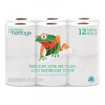 Green Heritage Pro Retail Bathroom Tissue, 2-Ply, 350 Sheet, 4 Rolls, 48/Carton