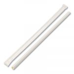 Individually Wrapped Paper Straws, 7 3/4" x 1/4", White, 3200/Carton