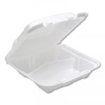 Hinged Lid Container, 8.14" x 8.42", White, 150/Carton