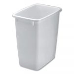 Open-Top Wastebasket, 21 qt, White, 6/Carton