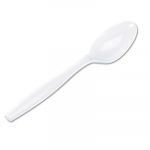 Plastic Cutlery, Heavyweight Teaspoons, White, 1000/Carton