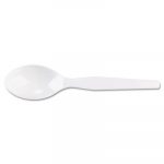 Plastic Cutlery, Heavy Mediumweight Teaspoons, White, 1000 Carton