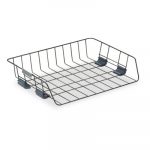 Side-Load Wire Stacking Letter Tray, Wire, Black