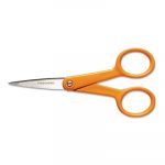 Home And Office Scissors , 5" Length, Orange Handle, Stainless Steel