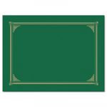 Certificate/Document Cover, 12 1/2 x 9 3/4, Green, 6/Pack