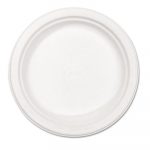 Paper Dinnerware, Plate, 8 3/4" dia, White, 500/Carton