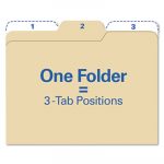 All Tab File Folders, 1/3-Cut Tabs, Letter Size, Manila, 80/Pack