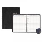 Four-Person Group Practice Daily Appointment Book, 11 x 8 1/2, Black, 2020