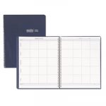 Lesson Plan Book, Embossed Leather-Like Cover, 11 x 8 1/2, Blue
