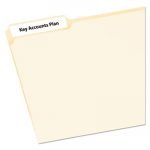 Mini-Sheets Permanent File Folder Labels, 0.66 x 3.44, White, 12/Sheet, 25 Sheets/Pack