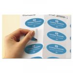Oval Print-to-the-Edge Labels, 1.5 x 2.5, White, 18/Sheet, 10 Sheets/Pack