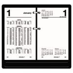 Financial Desk Calendar Refill, 3 1/2 x 6, White, 2020