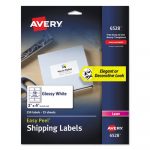 Glossy White Easy Peel Mailing Labels w/ Sure Feed Technology, Laser Printers, 2 x 4, White, 10/Sheet, 25 Sheets/Pack