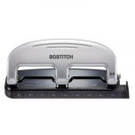 EZ Squeeze Three-Hole Punch, 20-Sheet Capacity, Black/Silver
