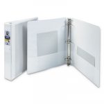 Economy View Binder with Round Rings , 3 Rings, 1.5" Capacity, 11 x 8.5, White