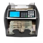 Electric Bill Counter w/Counterfeit Detection, 900-1400 Bills/Min, Black/Silver
