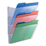 3 Pocket Wall File Starter Set, Letter, Clear