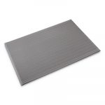 Ribbed Vinyl Anti-Fatigue Mat, 24 x 36, Gray