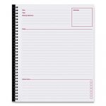 Wirebound Guided Business Notebook, Meeting Notes, Black, 11 x 8.25, 80 Pages