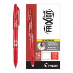 FriXion Ball Erasable Stick Gel Pen, Fine 0.7mm, Red Ink, Red Barrel