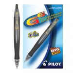 G6 Retractable Gel Pen, Fine 0.7mm, Black Ink, Black Barrel