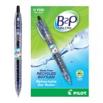 B2P Bottle-2-Pen Recycled Retractable Gel Pen, 0.7mm, Black Ink, Translucent Blue Barrel