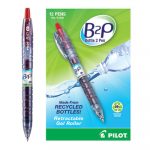 B2P Bottle-2-Pen Recycled Retractable Gel Pen, 0.7mm, Red Ink, Translucent Blue Barrel