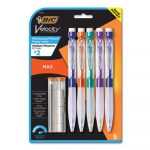 Velocity Max Pencil, HB2, No. 2, 0.7 mm, Assorted Barrels, 5/PK