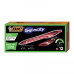 Gel-ocity Quick Dry Retractable Gel Pen, Fine 0.7mm, Red Ink/Barrel, Dozen