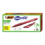 Gel-ocity Retractable Gel Pen, 0.7mm, Red Ink, Translucent Red Barrel, Dozen
