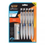Velocity Max Pencil, HB2, No. 2, 0.5 mm, Assorted Barrels, 5/PK