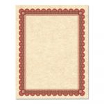 Parchment Certificates, Academic, Copper w/ Red & Brown Border, 8 1/2 x 11, 25/Pack
