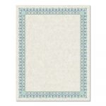 Parchment Certificates, Academic, Ivory w/ Green & Blue Border, 8 1/2 x 11, 25/Pack