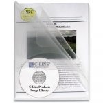 Multi-Section Project Folders w/ Clear Dividers, 3-Sections, 1/3-Cut Tab, Letter Size, Clear, 25/Box