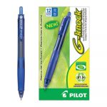 G-Knock BeGreen Retractable Gel Pen, Fine 0.7mm, Blue Ink/Barrel, Dozen
