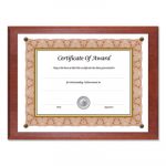 Award-A-Plaque Document Holder, Acrylic/Plastic, 10-1/2 x 13, Mahogany