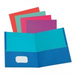 Twisted Twin Textured Pocket Folders, Letter, Assorted, 10/PK, 20 PK/CT