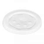 Polystyrene Cold Cup Lids, 16-22oz Cups, Translucent, 125/Pack, 16 Packs/Carton