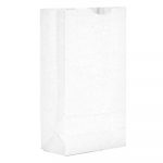 Grocery Paper Bags, 10 lb Capacity, 6.31" x 13.38", White, 500 Bags