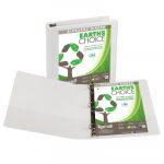 Earth's Choice Biobased D-Ring View Binder, 3 Rings, 1.5" Capacity, 11 x 8.5, White