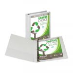 Earth's Choice Biobased D-Ring View Binder, 3 Rings, 1" Capacity, 11 x 8.5, White