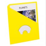 Slash Pocket Project Folders, 3-Hole Punched, Straight Tab, Letter Size, Yellow, 25/Pack