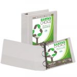 Earth's Choice Biobased D-Ring View Binder, 3 Rings, 3" Capacity, 11 x 8.5, White
