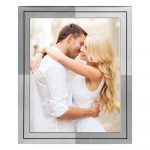 Metal Master Series Document and Photo Frame, 8 1/2 x 11, Pewter/Black Frame