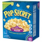 Microwave Popcorn, Movie Theatre Butter, 1.75 oz Bags, 12/Box