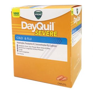Cold & Flu Caplets, Daytime, Severe Cold & Flu, 25 Packs/Box